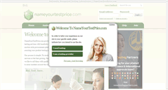 Desktop Screenshot of nameyourtestprice.com